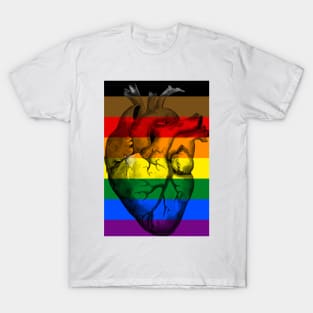 BLM Gay Pride Anatomic Heart T-Shirt